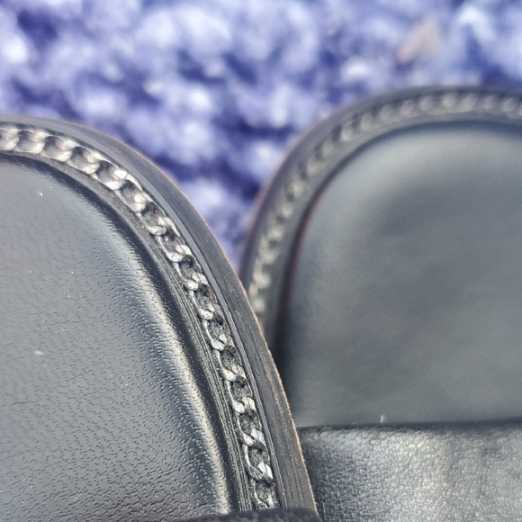 Karl Lagerfeld Elegant Black Slides Upper Leather Size 8.5 - Picture 4 of 16